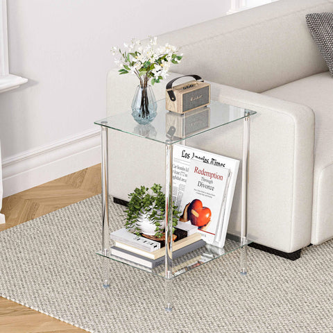 IRCPEN modern acrylic table with rounded edges for safety and style
