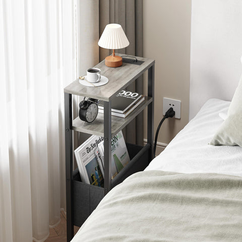 IRCPEN oak grey finish on slim end table for modern decor