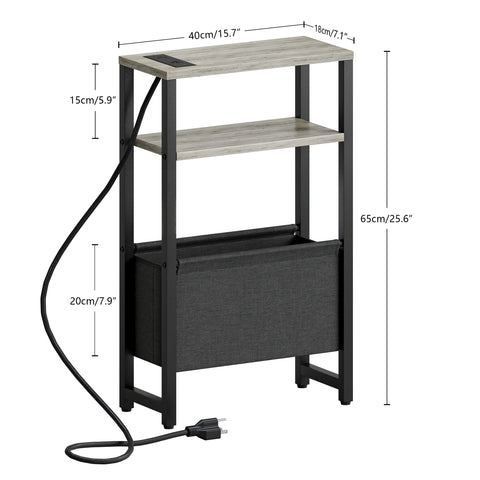 IRCPEN side table with magazine rack in living room setup