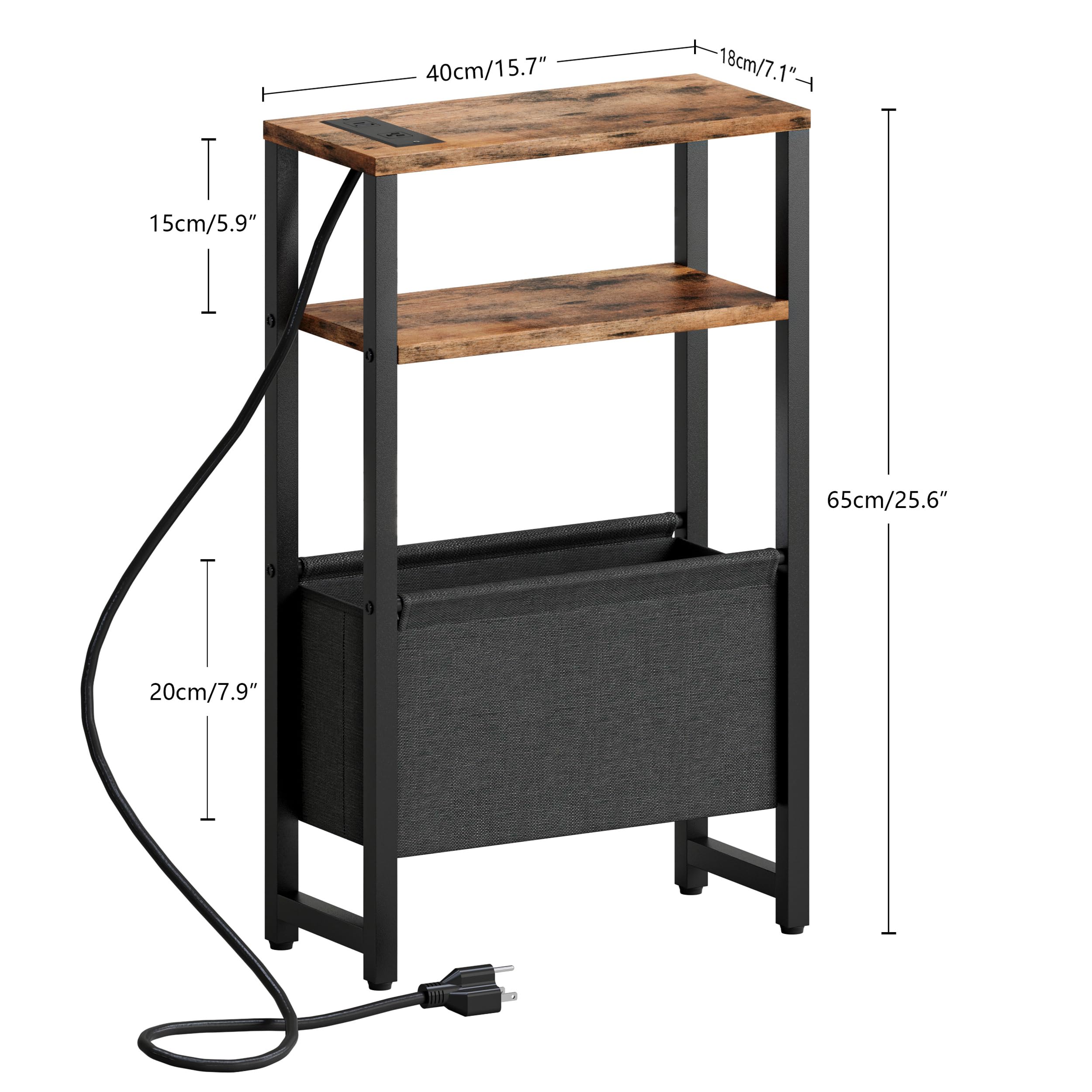 IRCPEN slim end table for sofa fits tight spaces beside seating