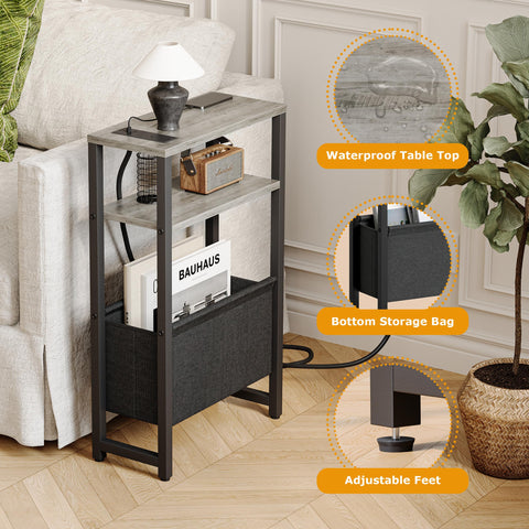 IRCPEN slim end table with sturdy metal frame for durability