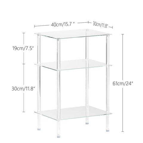 IRCPEN transparent nightstand blends modern style with practical storage