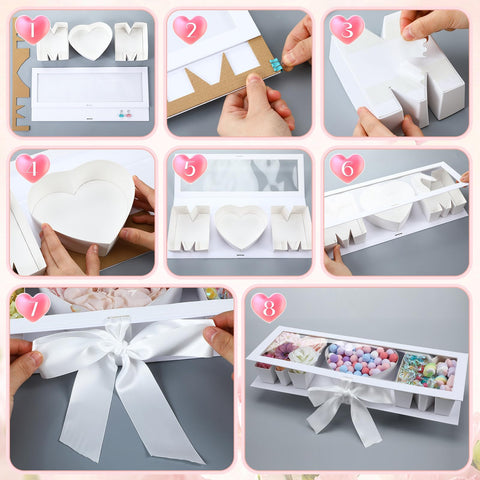 Ireer Mom letter gift box in white supports themed celebrations.