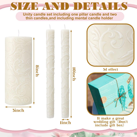 Irenare clear glass holder provides sturdy support for pillar candles.