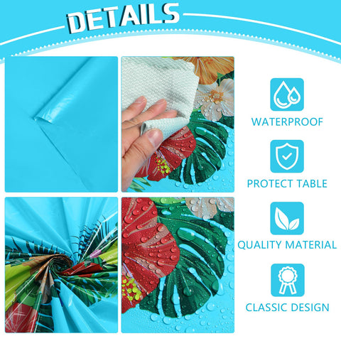 Irenare hibiscus flower design tablecloth for Hawaii-inspired table setup