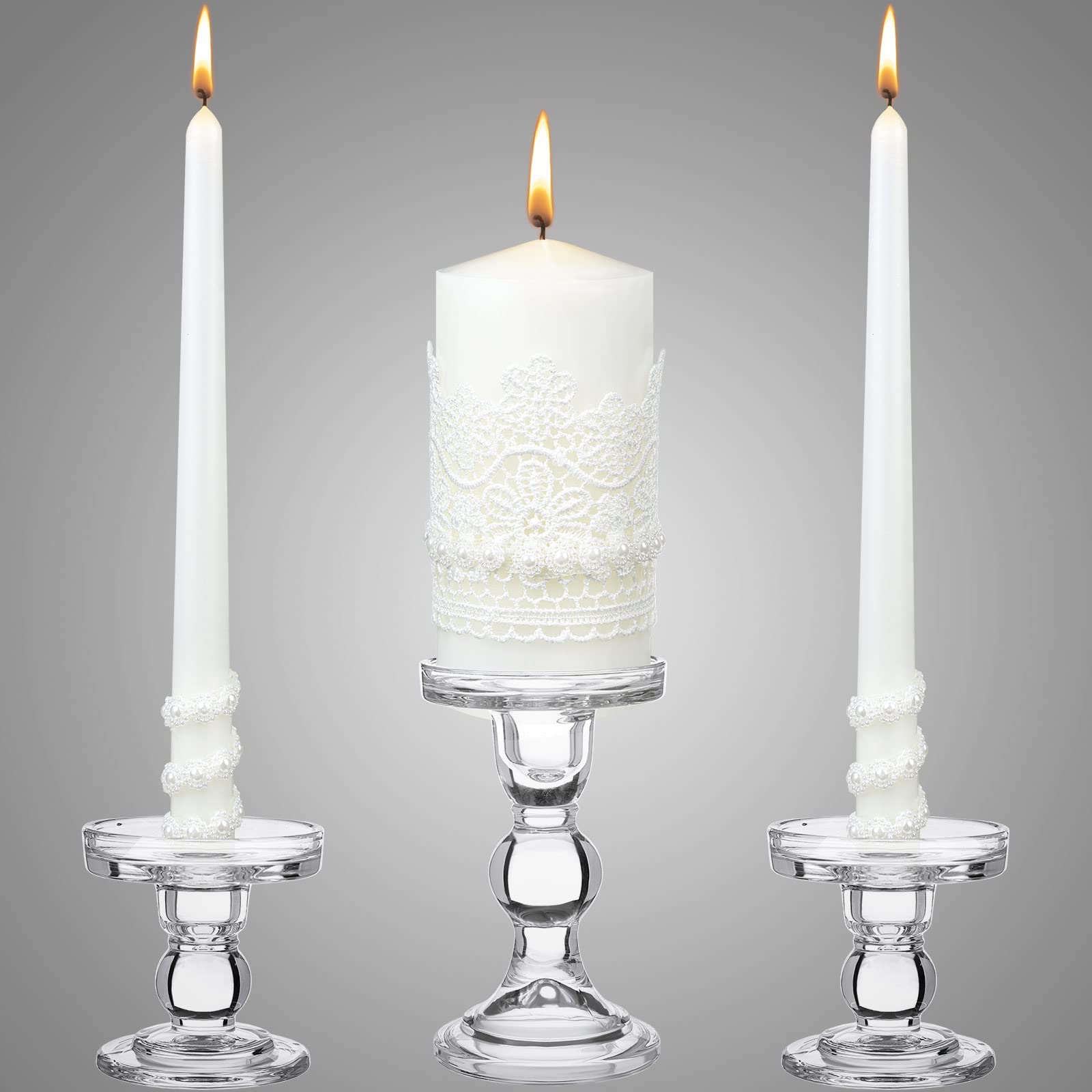 Irenare unity candles with holder set ideal for wedding ceremonies