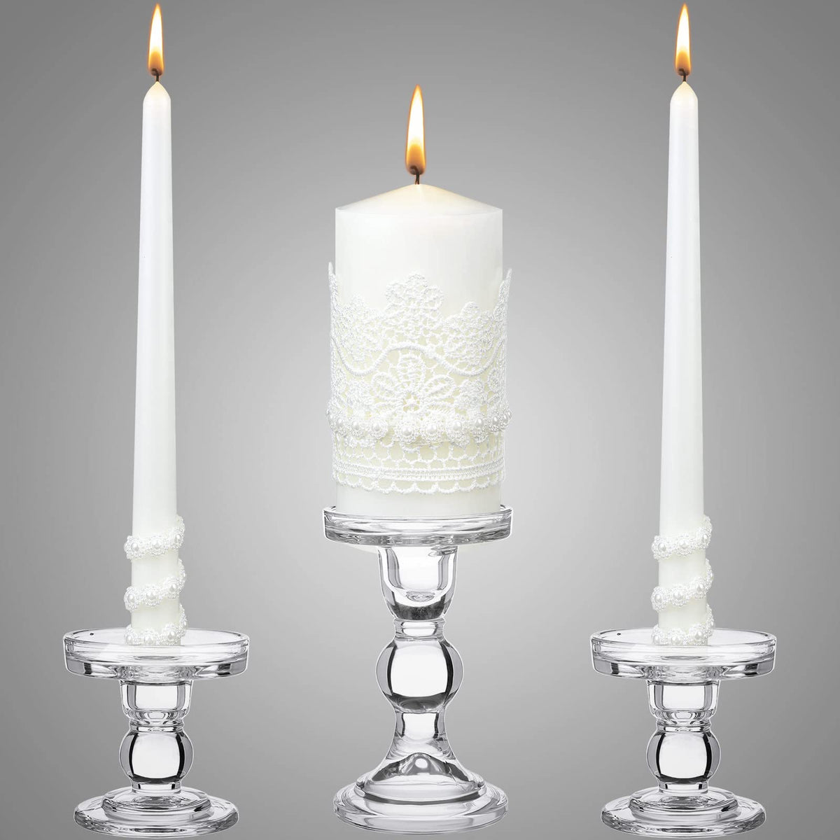 Irenare unity candles with holder set ideal for wedding ceremonies