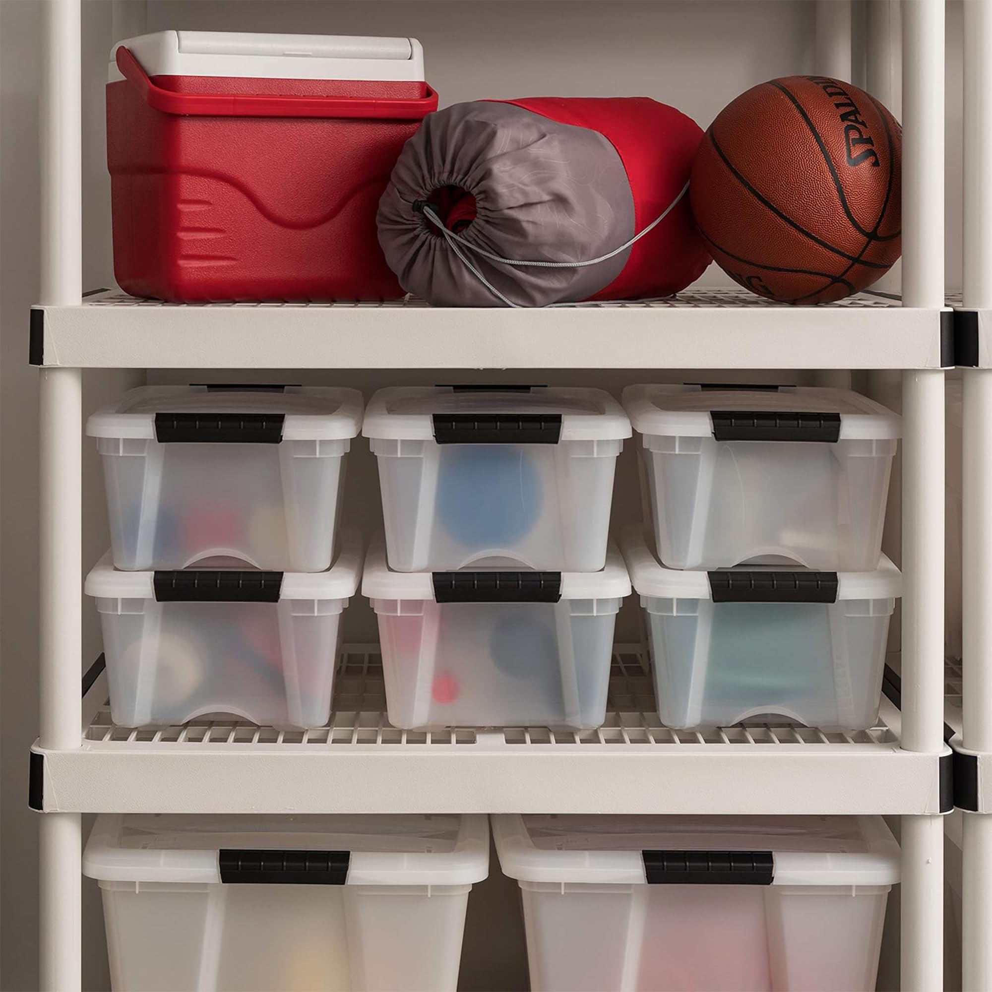 Nestable IRIS USA 13 Qt box saves space when not in use