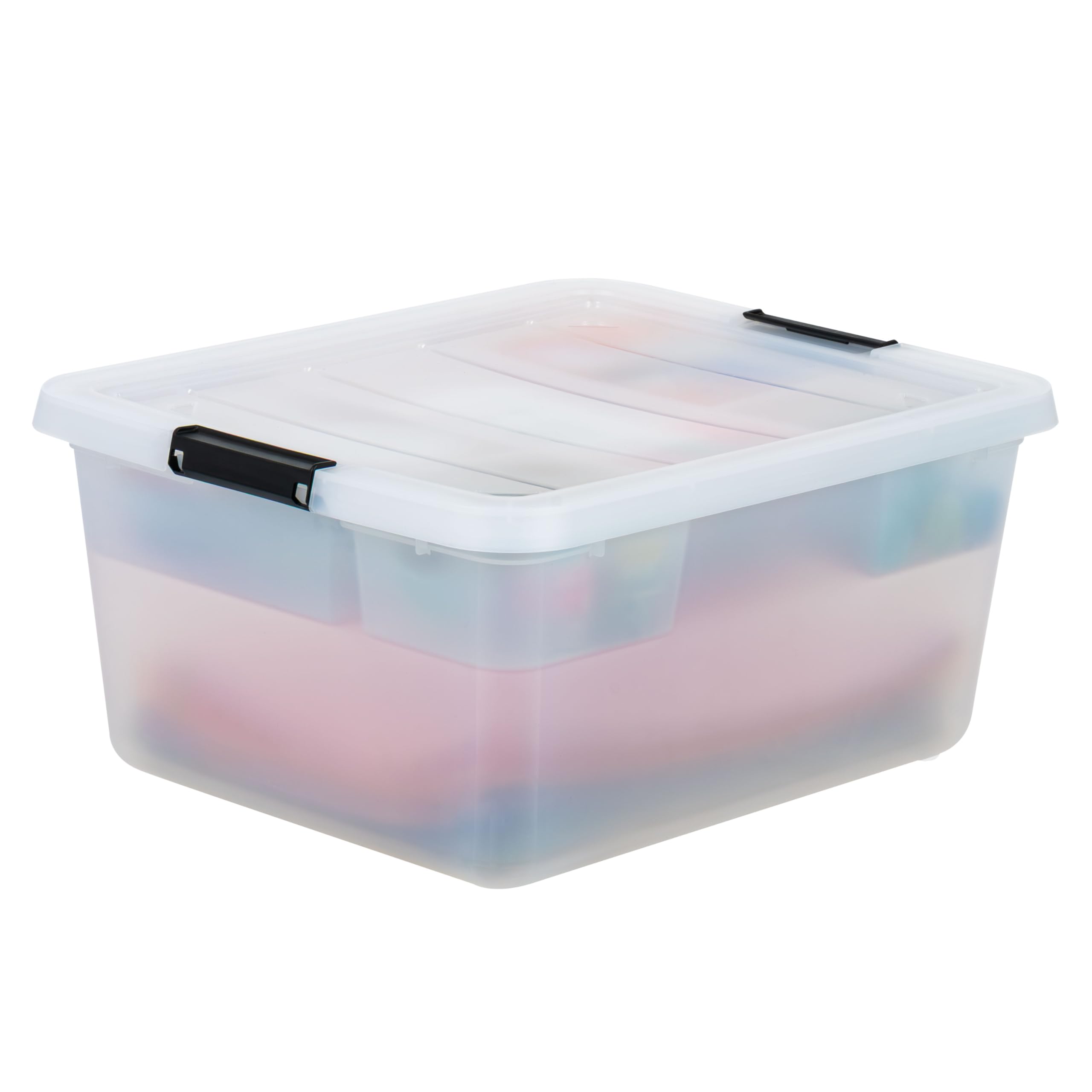 IRIS USA 18 qt clear storage organizer ideal for crafts and tools organization.