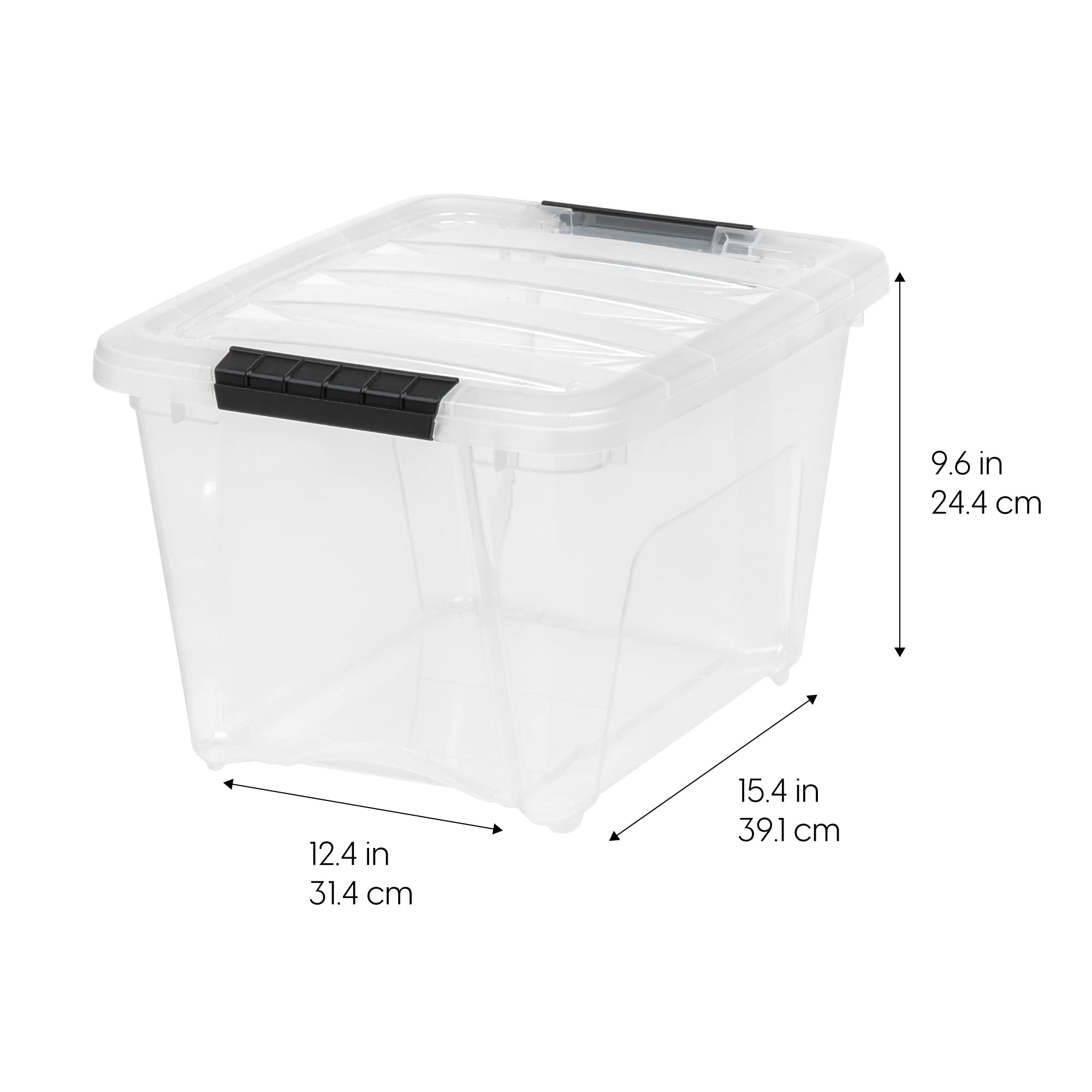 IRIS USA 19 Qt storage box stackable for space-saving home storage