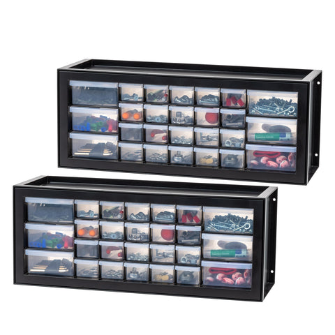 IRIS USA 26-drawer organizer with clear drawers for quick item visibility and sorting