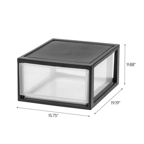 IRIS USA drawer open demonstrates easy-glide access for daily essentials.