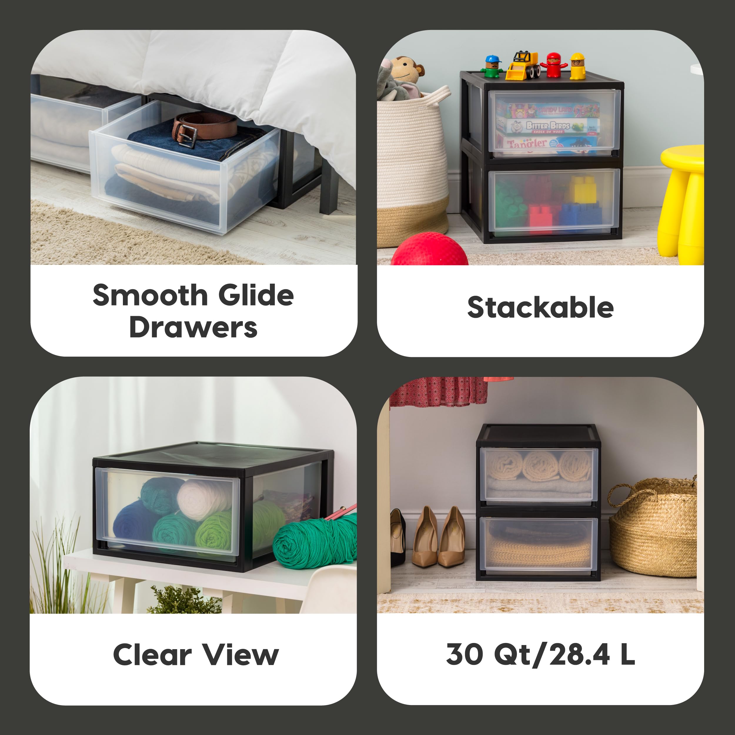 IRIS USA under-sink setup showing hidden storage and tidy cabinets.