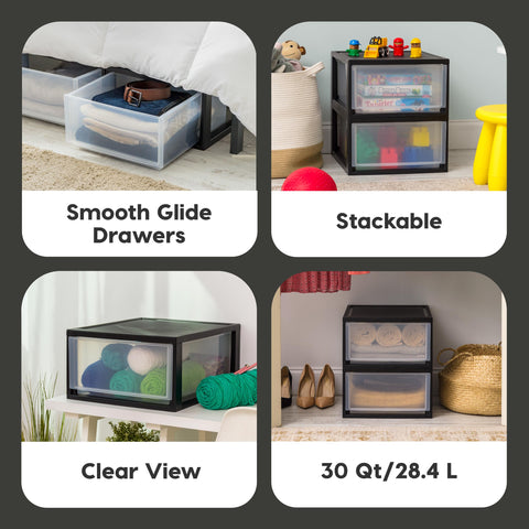IRIS USA under-sink setup showing hidden storage and tidy cabinets.
