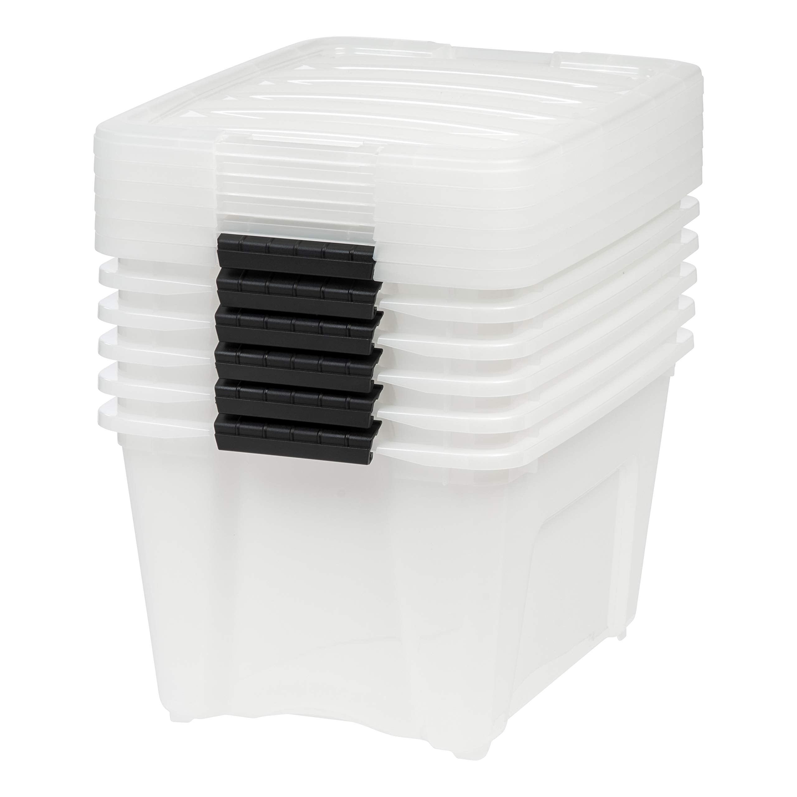 IRIS USA 32 Qt bin promotes organized spaces with accessible design.