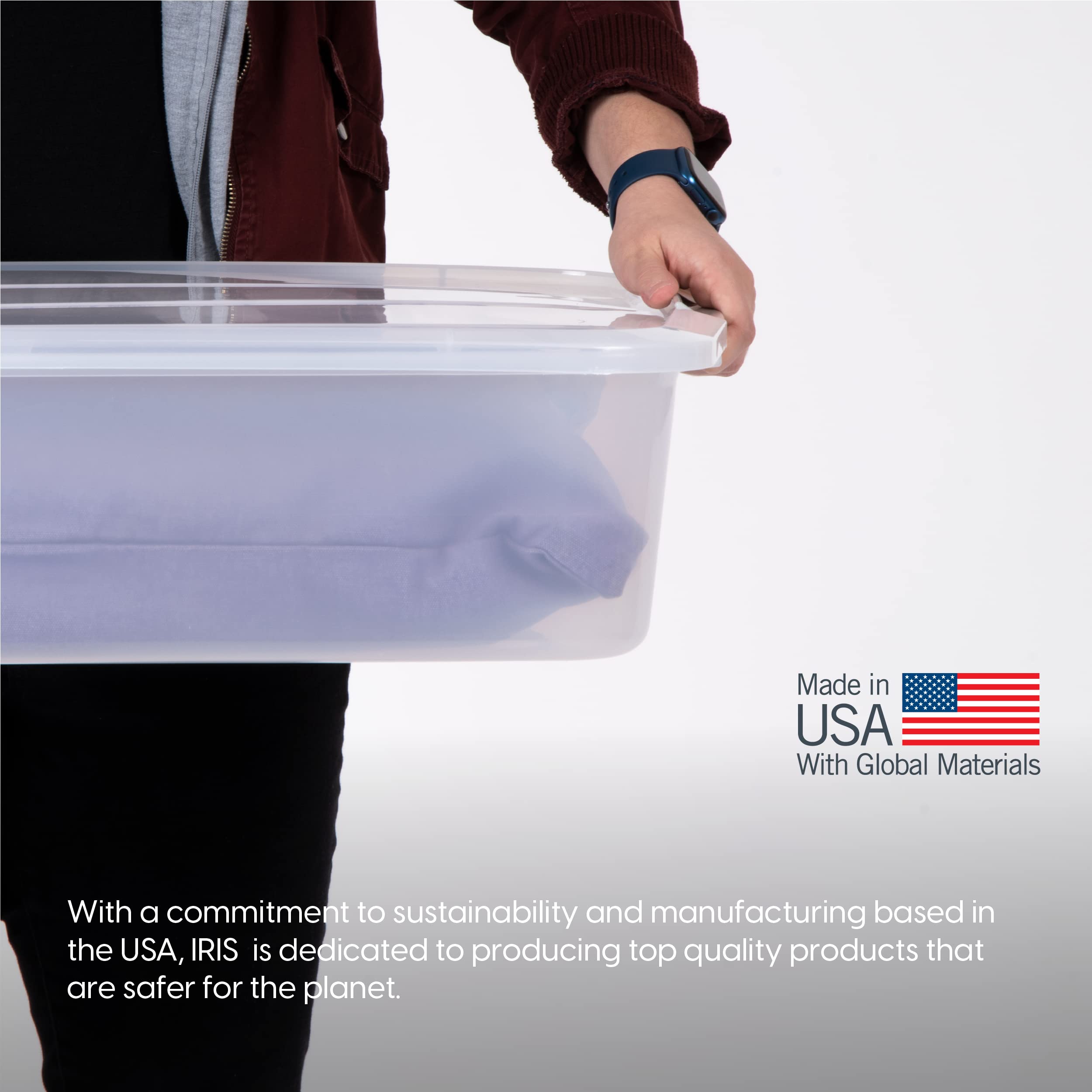 IRIS USA 50 Qt bin ideal for seasonal items organization