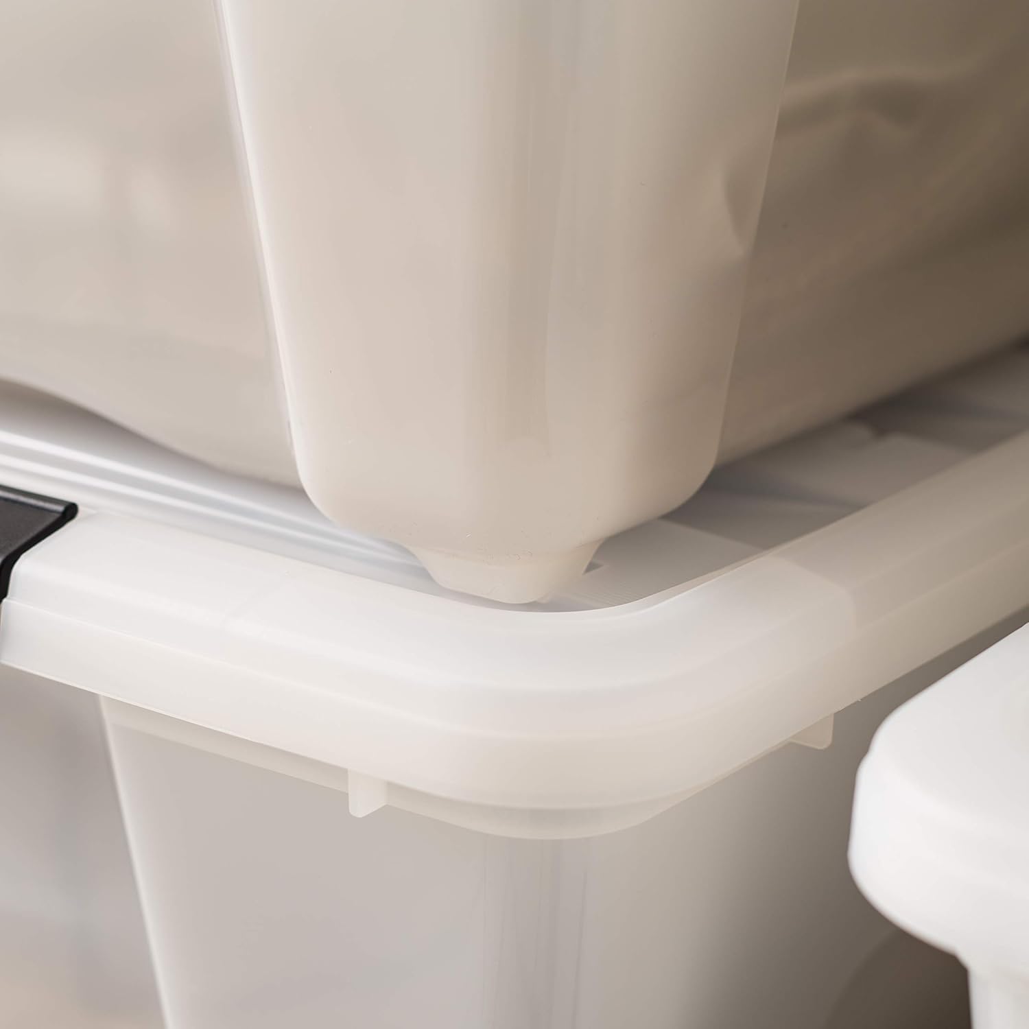 Iris USA 54qt stackable bin ideal for garage totes and seasonal items