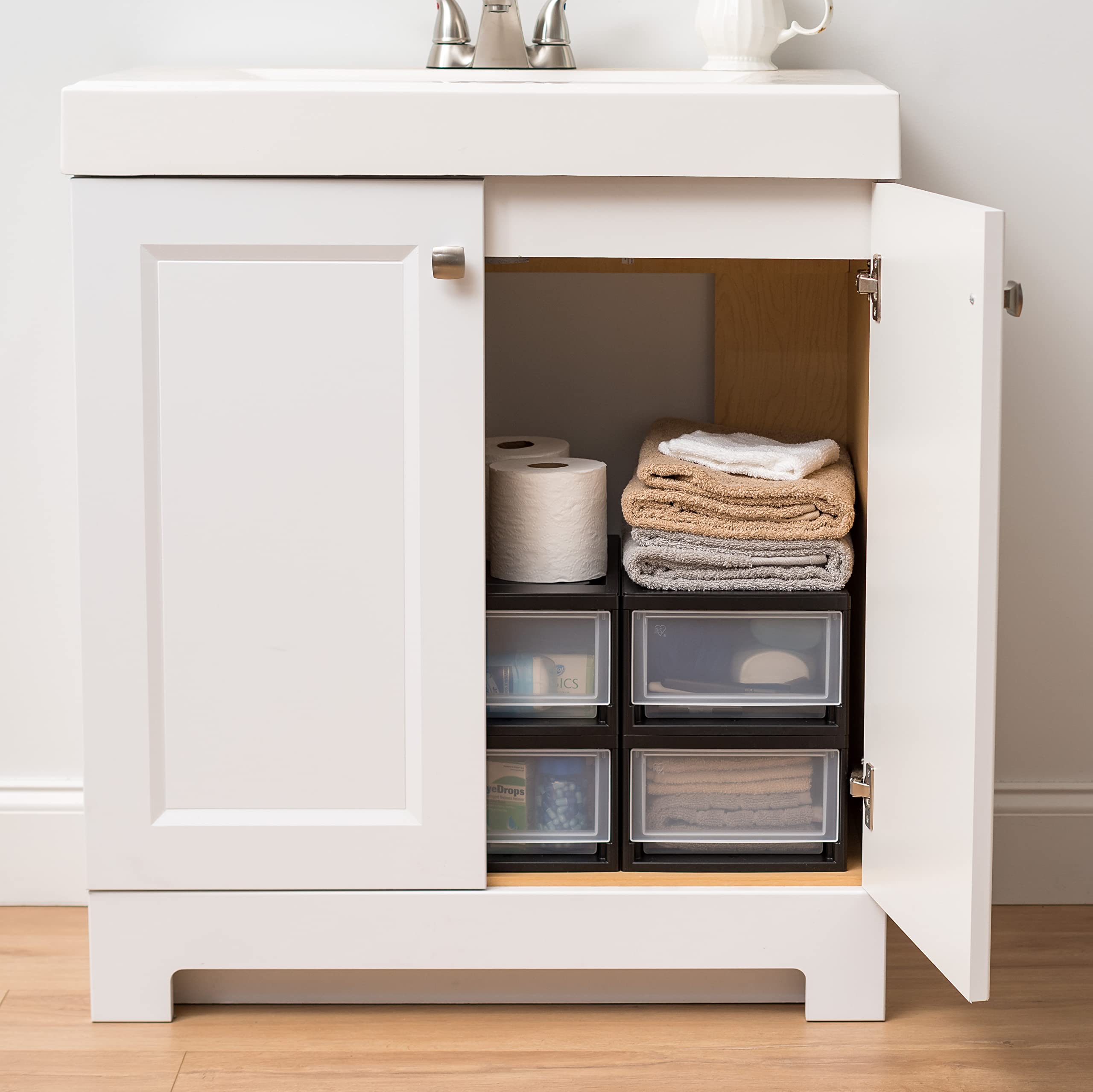 IRIS USA 6 Qt stacking drawer kitchen use for snacks and small items