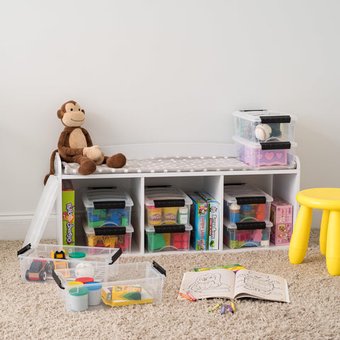 IRIS USA BPA-free durable plastic bin keeps items safe and accessible