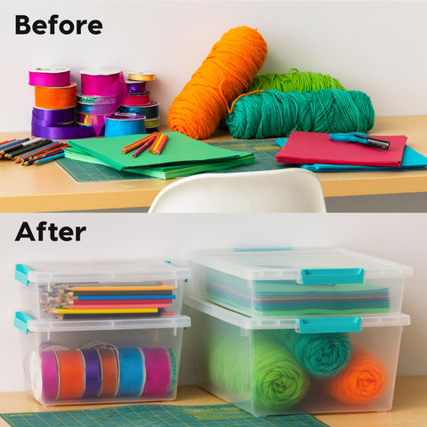 Iris USA BPA-free Green Circle certified bin for everyday organization.
