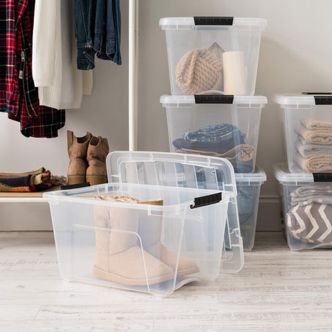 IRIS USA BPA-free plastic bin suitable for everyday safe storage.