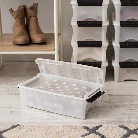 IRIS USA BPA-free plastic storage bin designed for daily organization