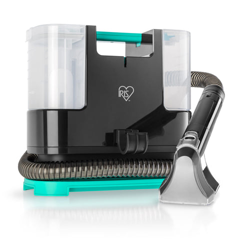 IRIS USA carpet spot cleaner 110V front view with compact, lightweight design for easy handling