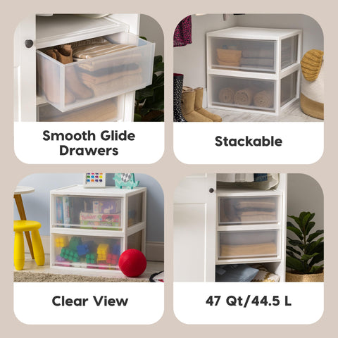 IRIS USA clear-door drawer in the kitchen for quick daily essentials.