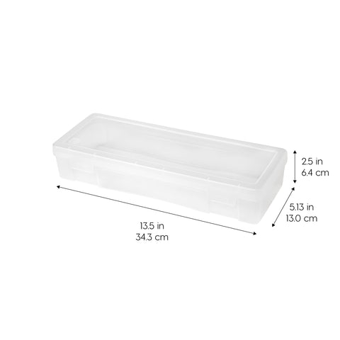 IRIS USA clear hobby storage box offers quick item visibility for crafts.