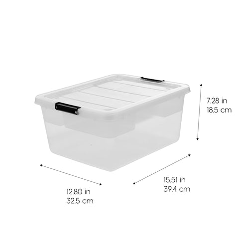IRIS USA clip box translucent body offers quick visibility of contents.