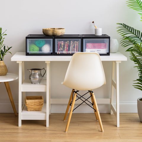 IRIS USA dorm room storage keeps supplies tidy and within reach