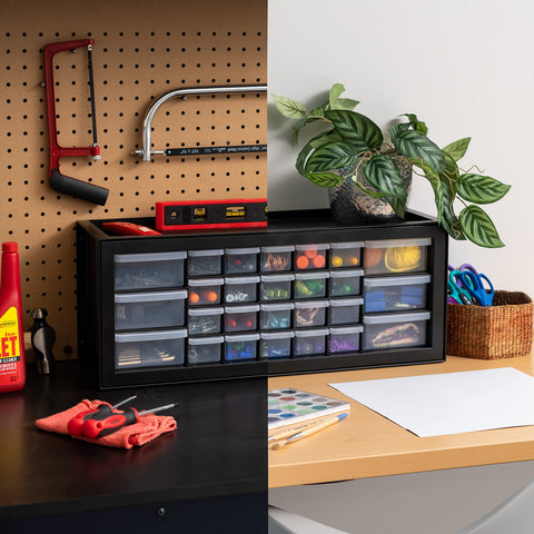 IRIS USA garage or workshop use keeps tools and hardware organized