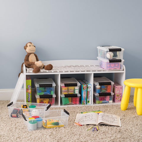 IRIS USA made-in-USA bin demonstrates durable construction for home storage.