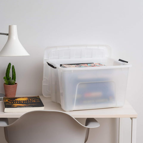 IRIS USA made-in-USA bin offers reliable organization with sturdy design.