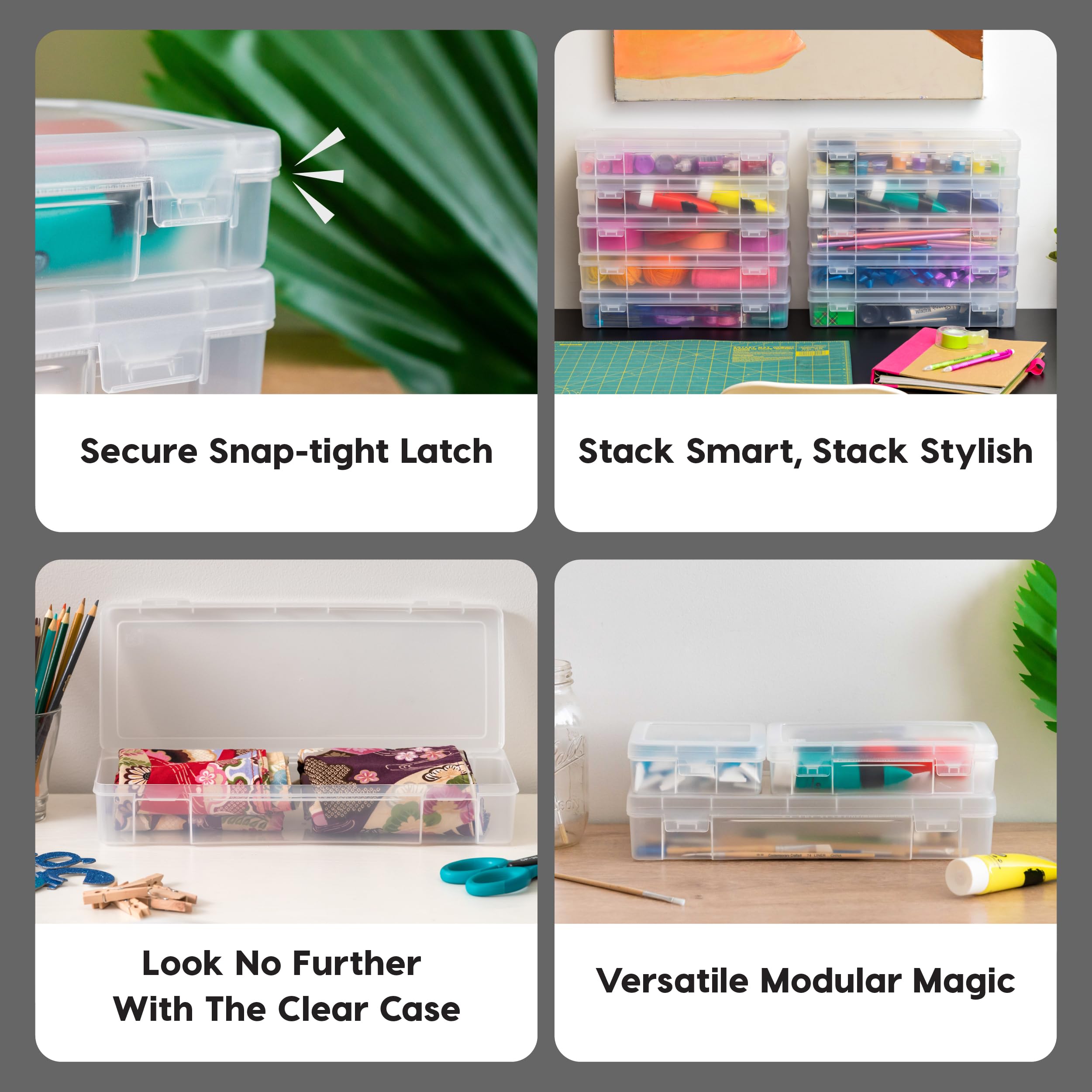IRIS USA made-in-USA plastic container delivers durable, long-lasting organization.