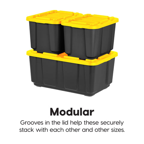 Made in USA IRIS storage bin highlighting quality and reliability for home and workspace