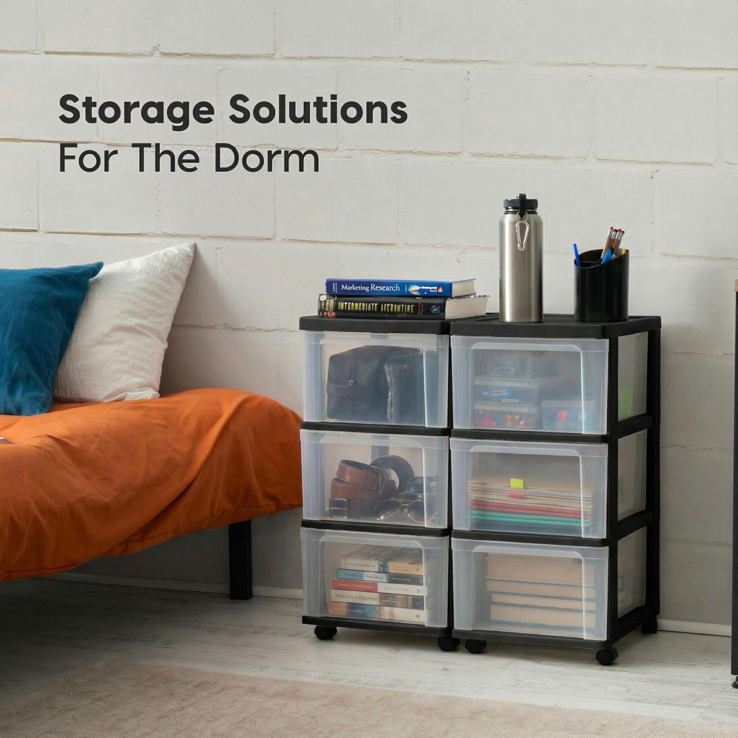 IRIS USA mobility-ready cart with casters for effortless relocation.