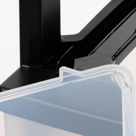 IRIS USA molded-in pull handles for easy access.