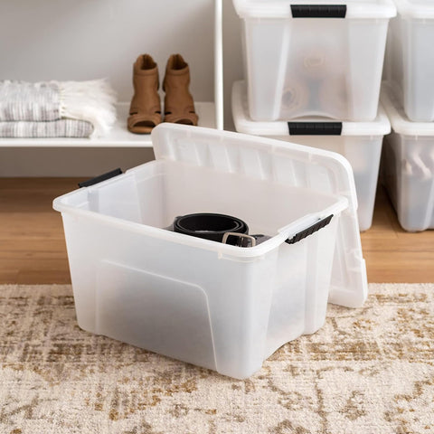 IRIS USA nestable durable container saves space when not in use.