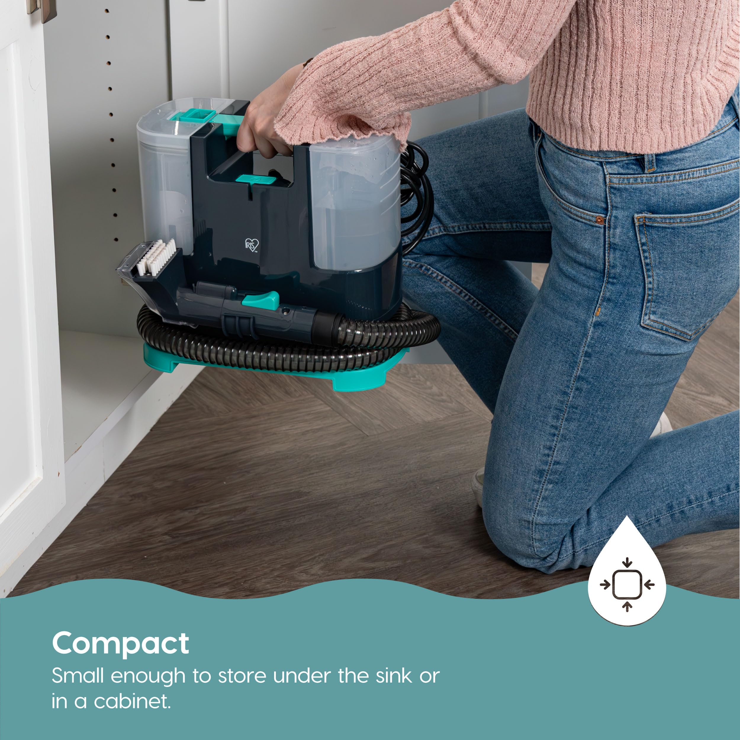 IRIS USA removable clean water tank simplifies rinsing and setup