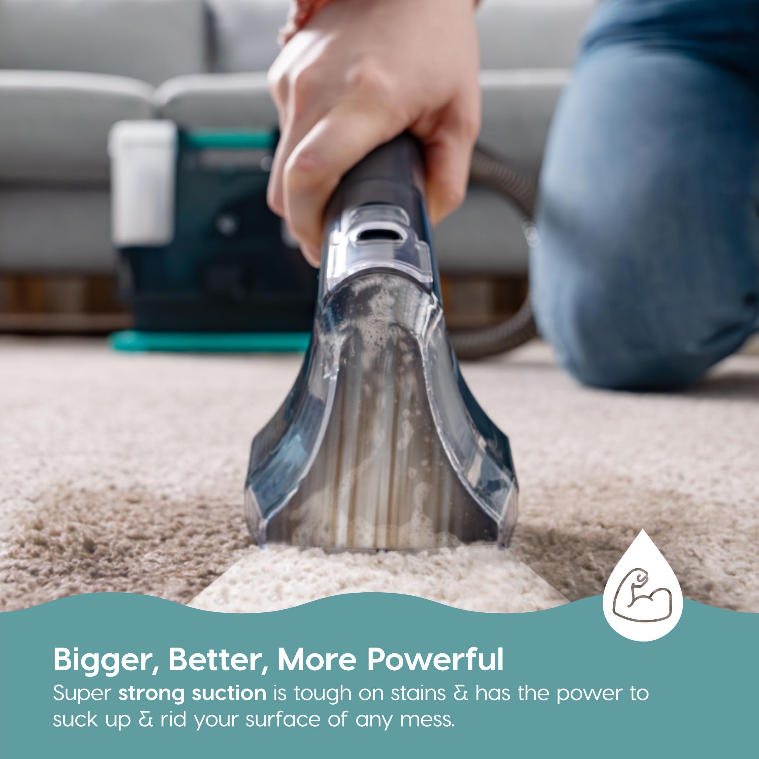 IRIS USA scrubbing brush nozzle targets embedded stains for thorough lift