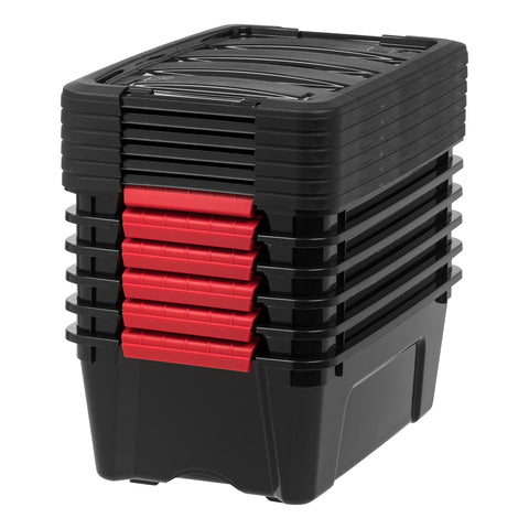 IRIS USA secure pull handle box for quick access and transport.