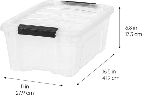 IRIS USA see-through design storage box for quick content check.