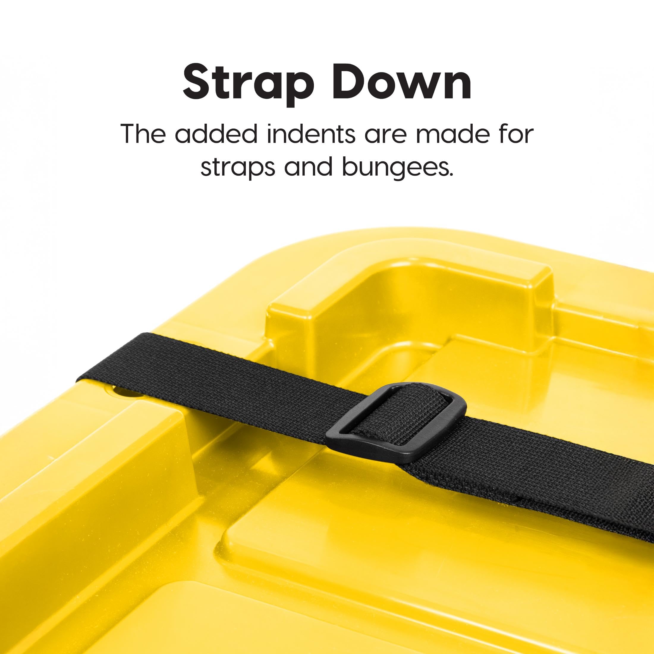 Snap-on lockable lid on IRIS bin for secure storage (lock not included)