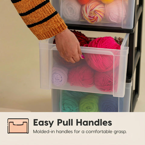 IRIS USA space-saving drawer access in tight rooms.