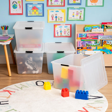 Translucent plastic enables quick visibility without opening lids.