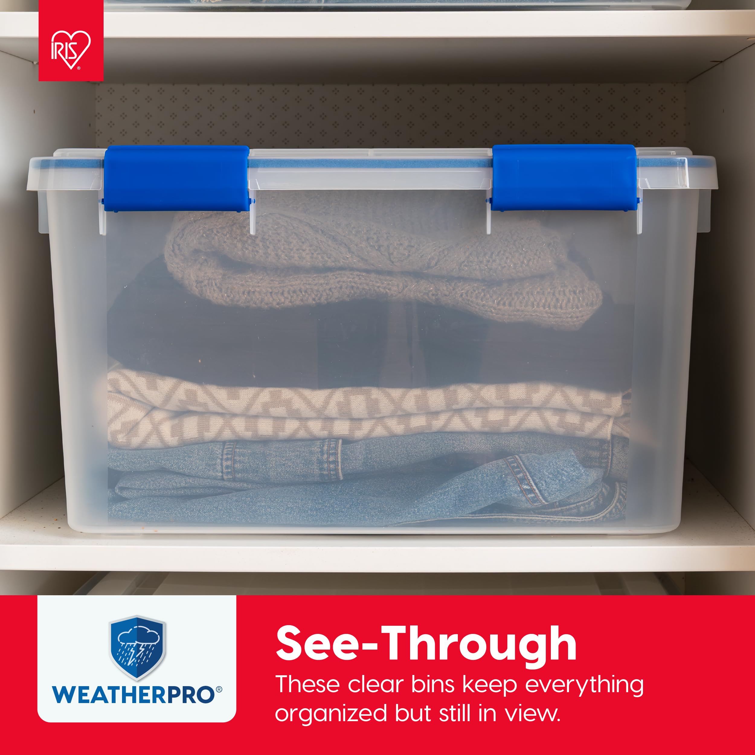 IRIS WeatherPro BPA-free and acid-free material for safe storage