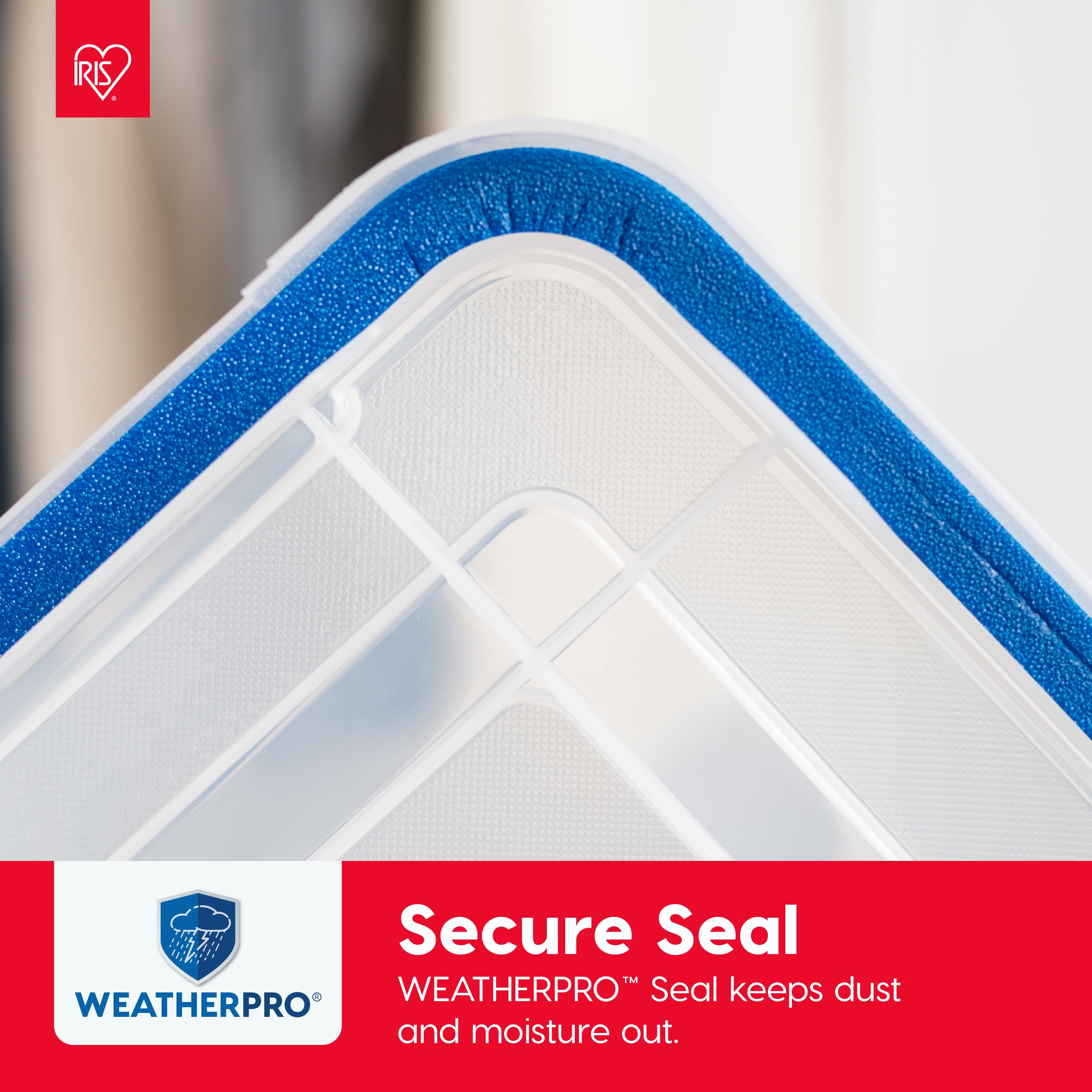 Grooved WeatherPro design enabling stable stacking and space saving