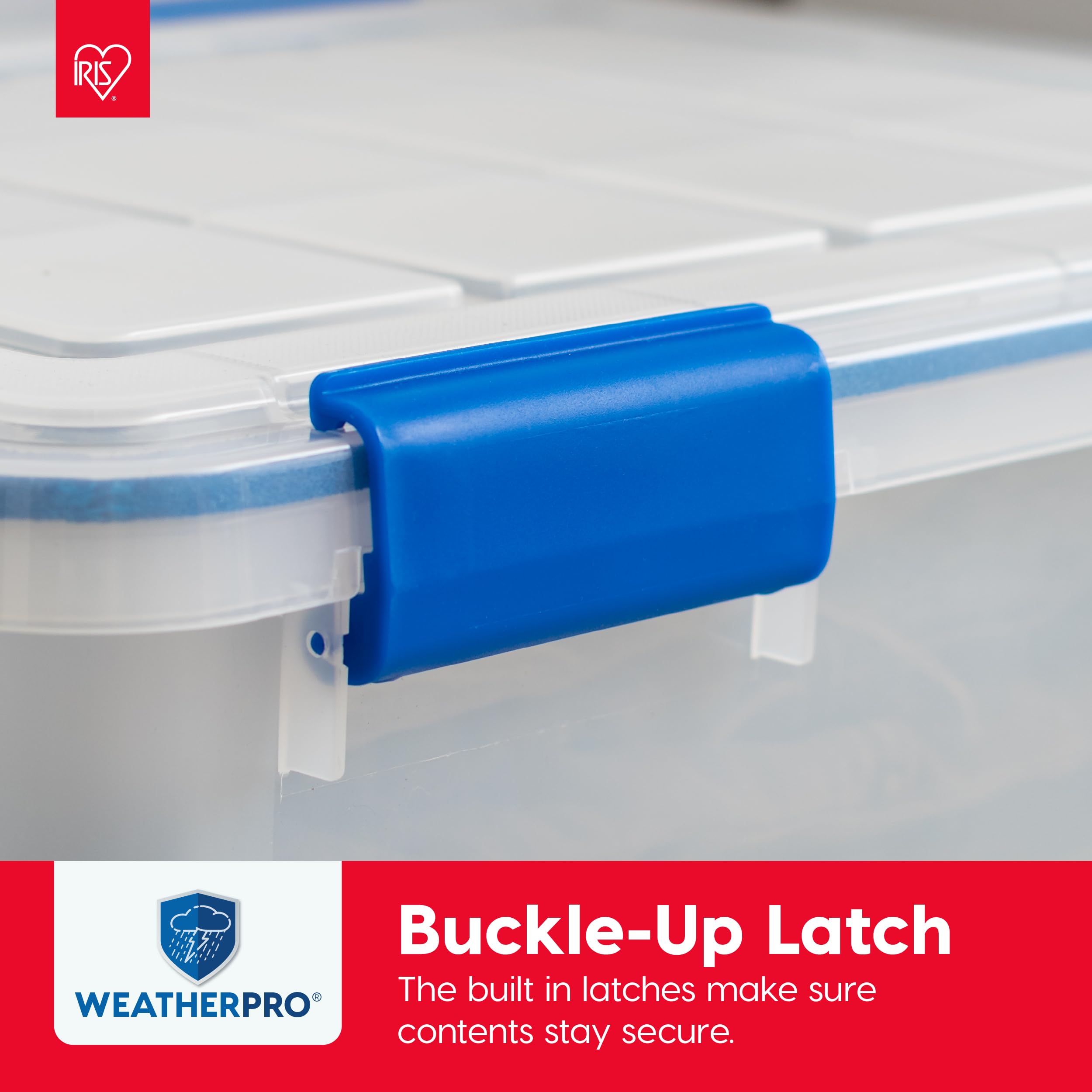 Nestable design of IRIS WeatherPro bins for compact storage when not in use