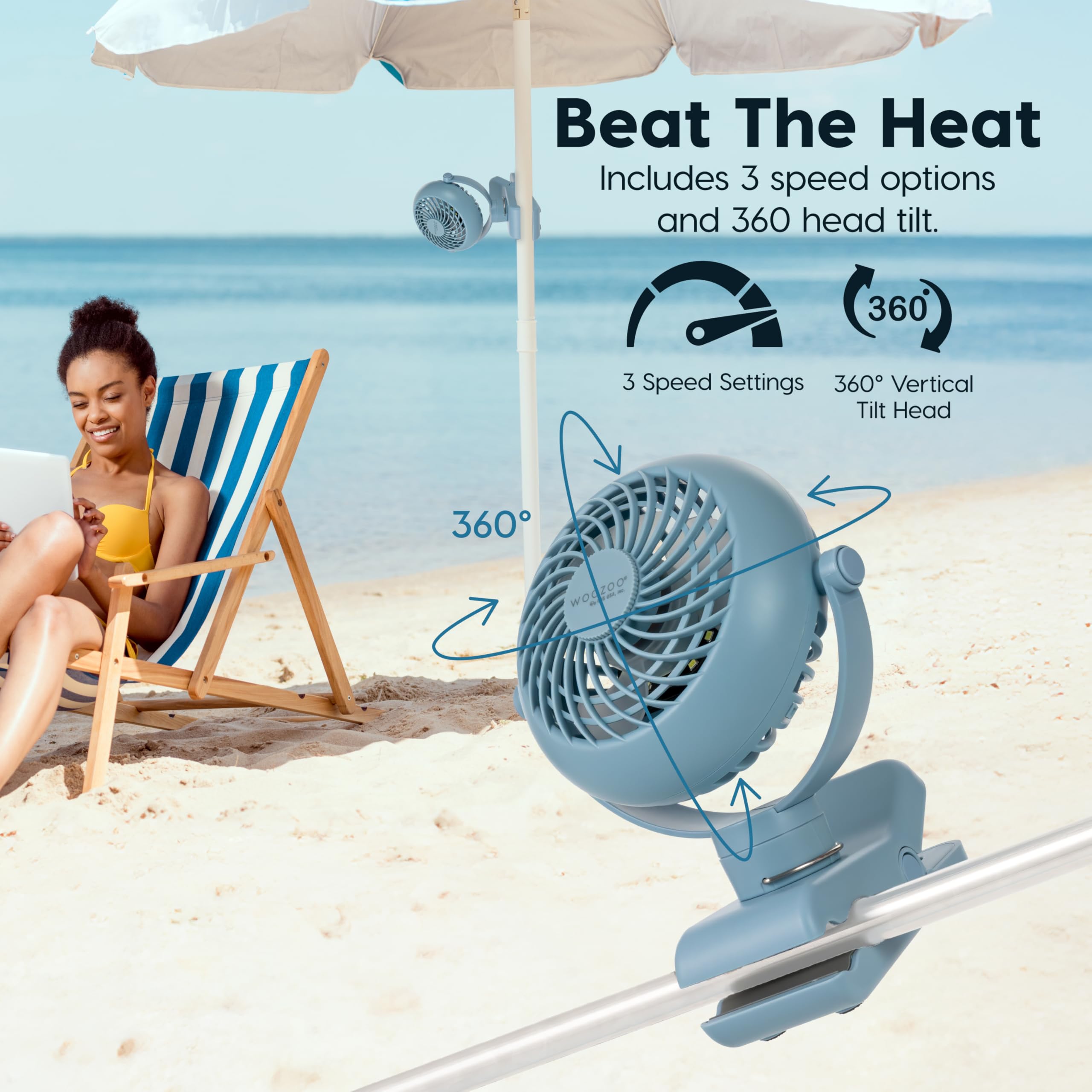 IRIS USA Woozoo detachable front grill for easy cleaning.